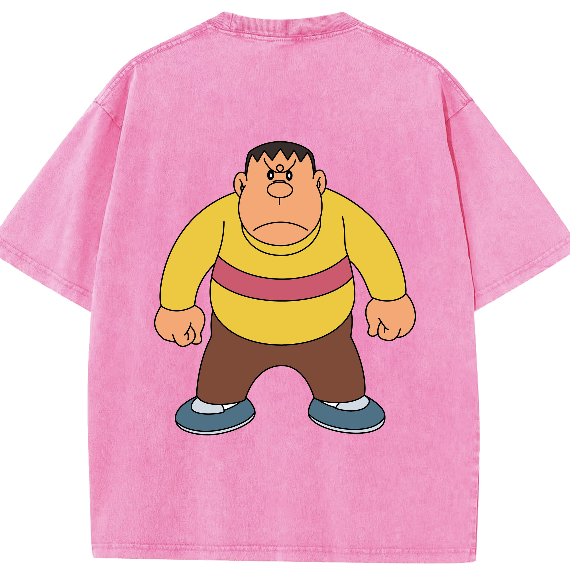 （画像用） ドラえもん 剛田武 Doraemon Gouta Takeshi 綿100% ヴィンテージ風 半袖Tシャツ（背面プリント）
